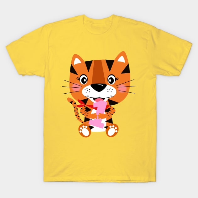 happy birthday tiger girl T-Shirt by richhwalsh